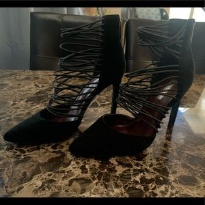NWT Black Suede Pointed Toe High Heels